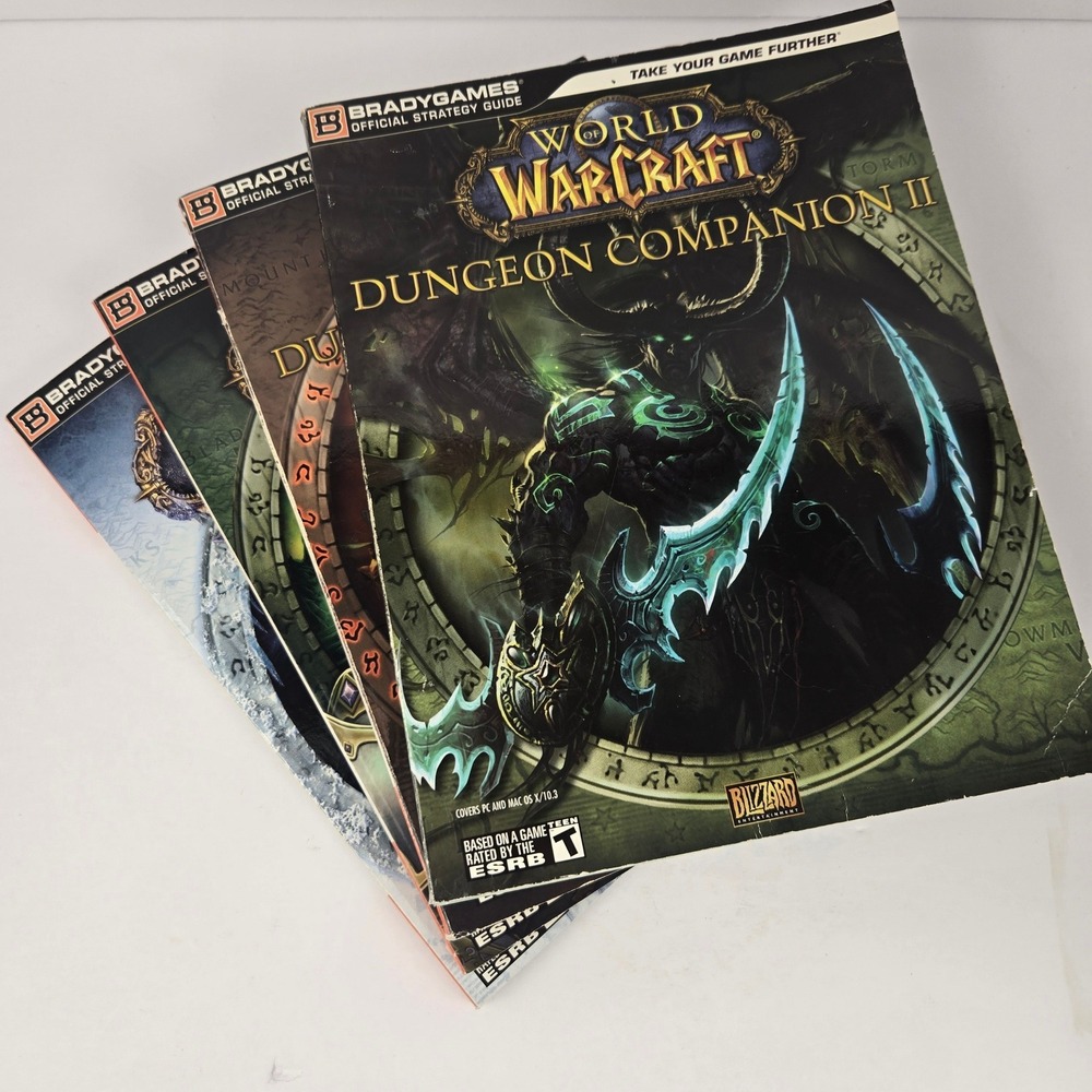 World of Warcraft BradyGames Strategy Guide Lot Burning Crusade Lich King Dungeo